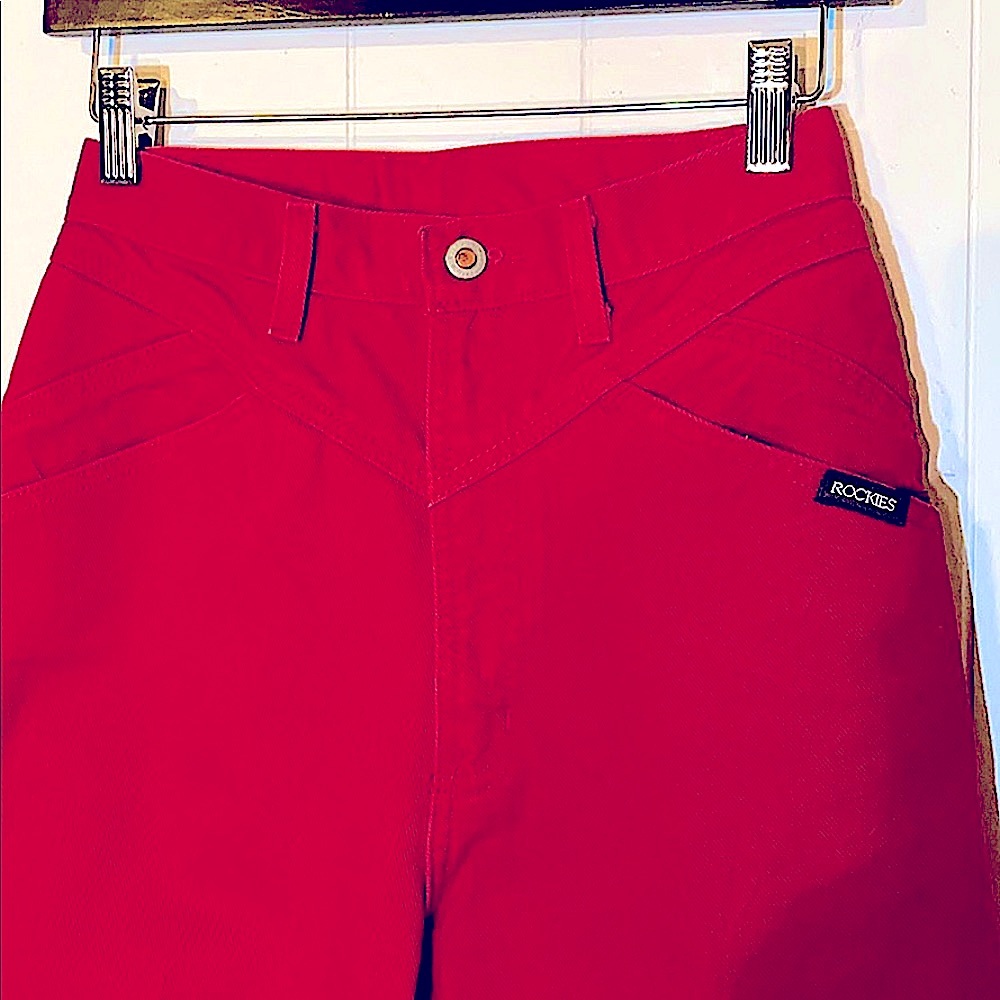Vintage Red Rockies Jeans